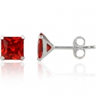 &Oslash;restikker med Orange Zirkonia - &Oslash;6mm - pr par