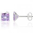 &Oslash;restikker med Lavendel Zirkonia - &Oslash;6mm - pr par