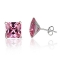 �restikker med Pink Zirkonia - �8mm - pr par
