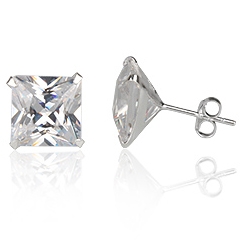 �restikker med Klar Zirkonia - �10mm - pr par