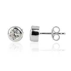 Ørestikker med Klar Zirkon Ø4mm pr par (754)