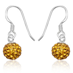 Øreringe med Swarovski krystaller 21mm pr par (1354)