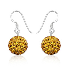 �reringe med Swarovski krystaller 24mm pr par (1356)