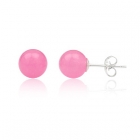 &Oslash;restikker med Pink Jade - &Oslash; 8mm - pr s&aelig;t