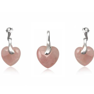 Smykkes�t med Rosa Kvarts uk�de (2841)