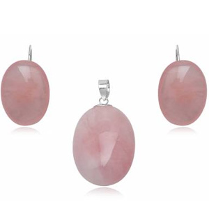 Smykkes�t med Rosa Kvarts uk�de (2843)