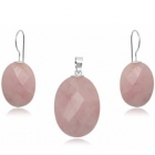 Smykkes&aelig;t med Rosa Kvarts - u/k&aelig;de