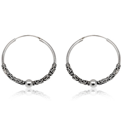 Sølv øreringe hoops Ø40mm pr sæt (705)