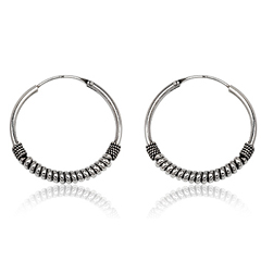 Sølv øreringe hoops Ø33mm pr sæt (696)