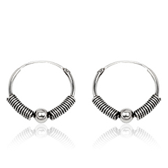 Sølv øreringe hoops Ø16mm pr sæt (2099)