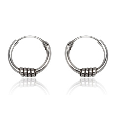 Sølv øreringe hoops Ø12mm pr sæt (2092)