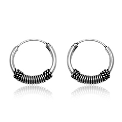 Sølv øreringe hoops Ø12mm pr sæt (2094)