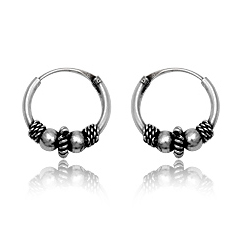 Sølv øreringe hoops Ø12mm pr sæt (2096)