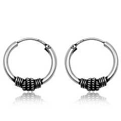Sølv øreringe hoops Ø20mm pr sæt (2544)