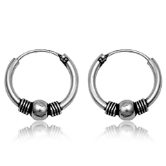 Sølv øreringe hoops Ø18mm pr sæt (2546)