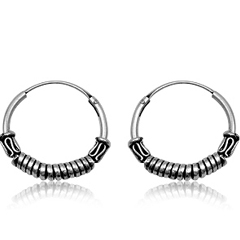 Sølv øreringe hoops Ø20mm pr sæt (2545)