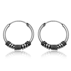 Sølv øreringe hoops Ø22mm pr sæt (2541)