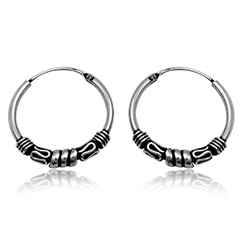 Sølv øreringe hoops Ø20mm pr sæt (2539)