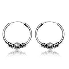 Sølv øreringe hoops Ø20mm pr sæt (2543)