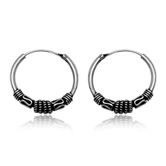 Sølv øreringe hoops Ø20mm pr sæt (2542)