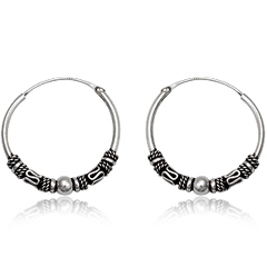 Sølv øreringe hoops Ø26mm pr sæt (2550)
