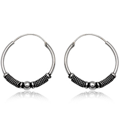 Sølv øreringe hoops Ø26mm pr sæt (2547)