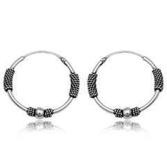 Sølv øreringe hoops Ø26mm pr sæt (2548)