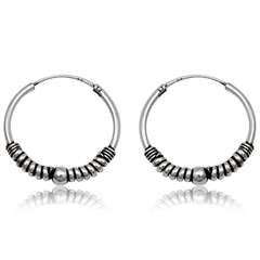 Sølv øreringe hoops Ø26mm pr sæt (2549)