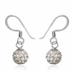 Øreringe med Swarovski krystaller - 21mm - pr par
