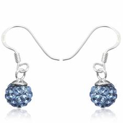 Øreringe med Swarovski krystaller - 22mm - pr par