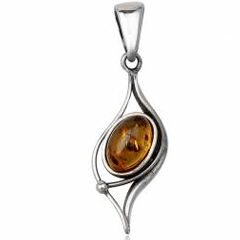 Vedhæng med Rav 44mm ukæde (2693)