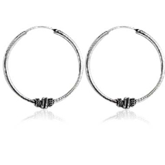 Sølv øreringe hoops Ø32mm pr sæt (712)