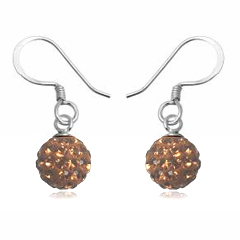 Øreringe med Swarovski krystaller - 21mm - pr par