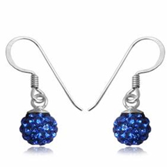 Øreringe med Swarovski krystaller - 22mm - pr par