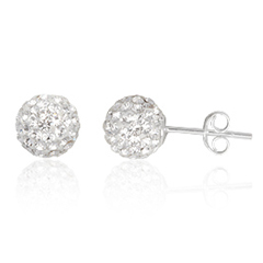 Ørestikker med Swarovski krystaller Ø8mm pr par (1015)
