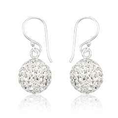 Øreringe med Swarovski krystaller 24mm pr par (1016)