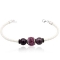 L�derarmb�nd med Charm led og Ametyst kugler