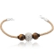 L�derarmb�nd med Charm led og Tiger�je kugler
