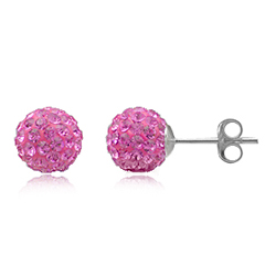Ørestikker med Swarovski krystaller - Ø8mm - pr par