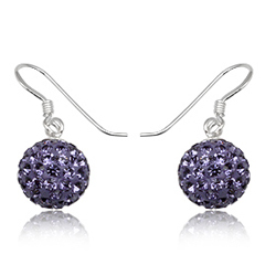 Øreringe med Swarovski krystaller - 24mm - pr par