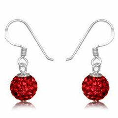 Øreringe med Swarovski krystaller 21mm pr par (2611)