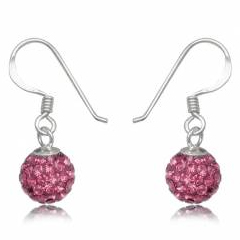 Øreringe med Swarovski krystaller 21mm pr par (2612)