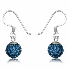 Øreringe med Swarovski krystaller - 21mm - pr par