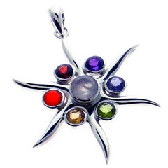 Chakra vedhæng 45mm ukæde (2713)