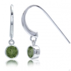 &Oslash;reringe med Peridot - 5x5mm - pr s&aelig;t