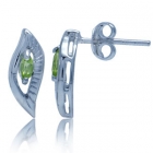 &Oslash;restikker med Peridot - 13x5mm - pr par