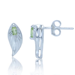 �restikker med Peridot - 12x5mm - pr par