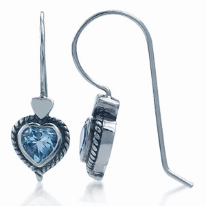 �reringe med Bl� Topas 23mm pr par (1068)