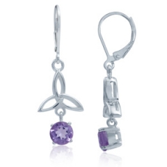 Smykkes�t med Triquetra - Treenighedssymbolet og Ametyst u/k�de 