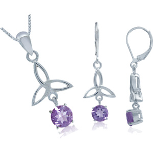 Smykkes�t med Triquetra Treenighedssymbolet og Ametyst uk�de (2102)